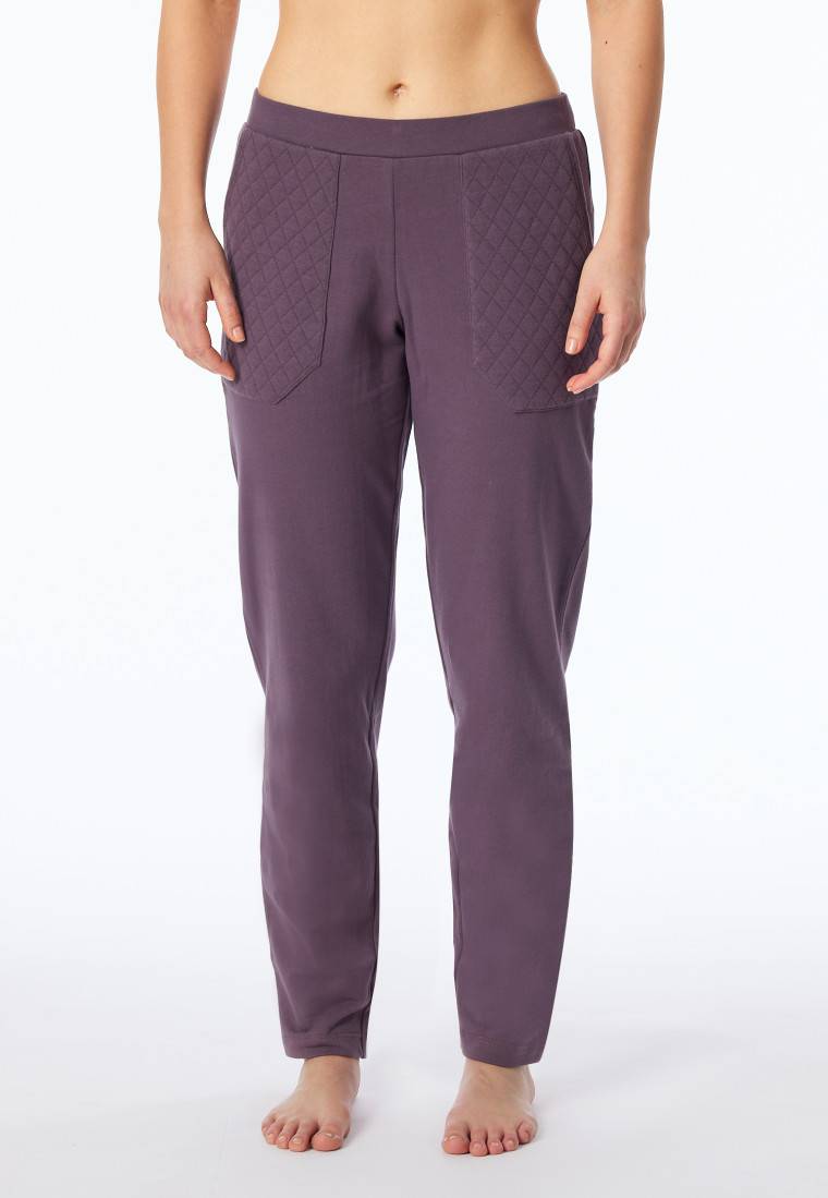 Schiesser Hose Lang Jersey-Quiltstoff Und Sweatware Malve - Mix+Relax