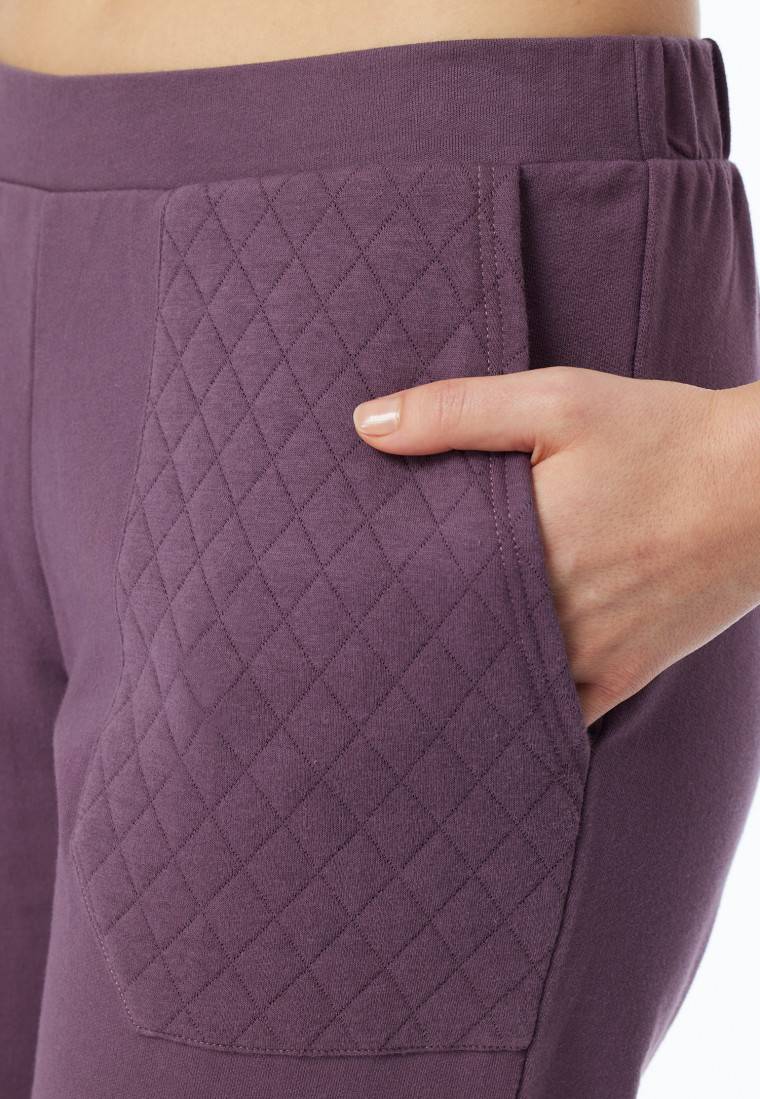 Schiesser Hose Lang Jersey-Quiltstoff Und Sweatware Malve - Mix+Relax