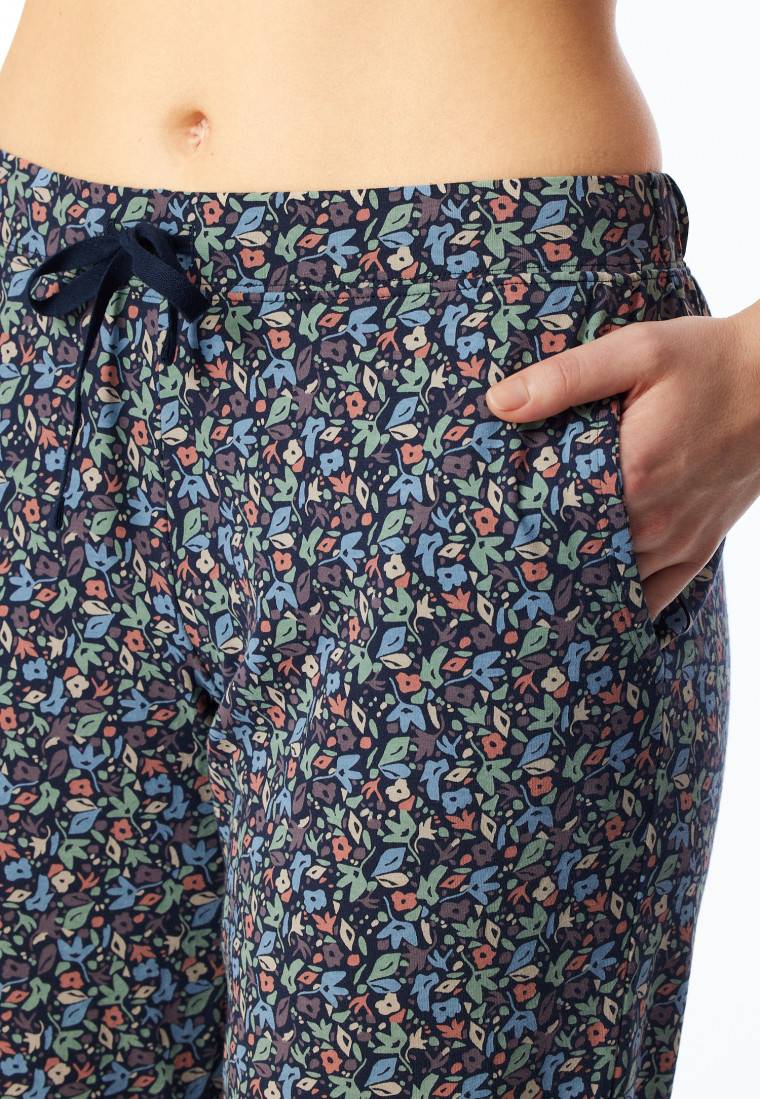 Schiesser Hose Lang Multicolor Floral Gemustert - Mix+Relax