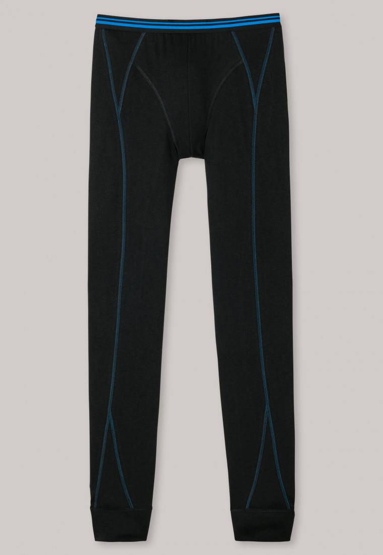 Schiesser Hose Lang Thermowäsche Warm Schwarz - Sport Thermo Light