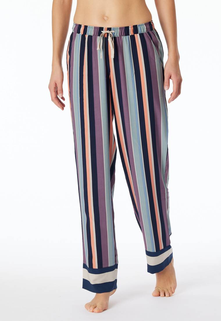 Schiesser Hose Lang Webware Streifen Multicolor - Mix+Relax