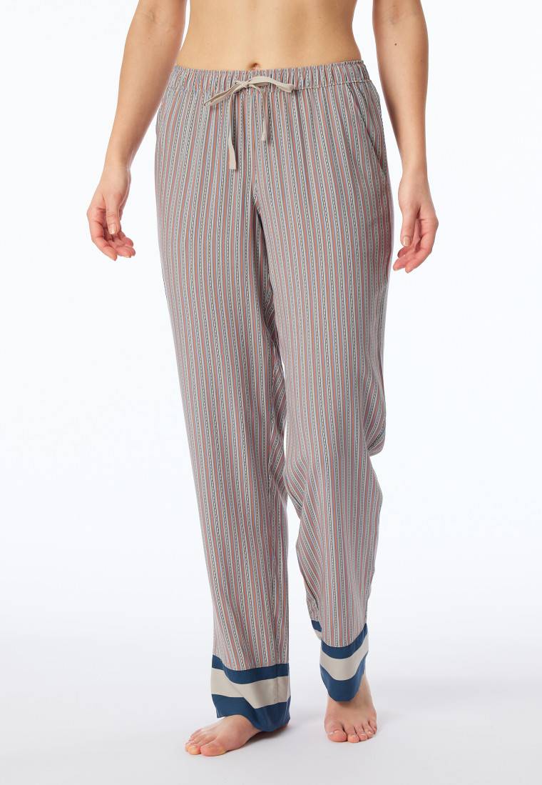 Schiesser Hose Lang Webware Streifen Multicolor - Mix+Relax