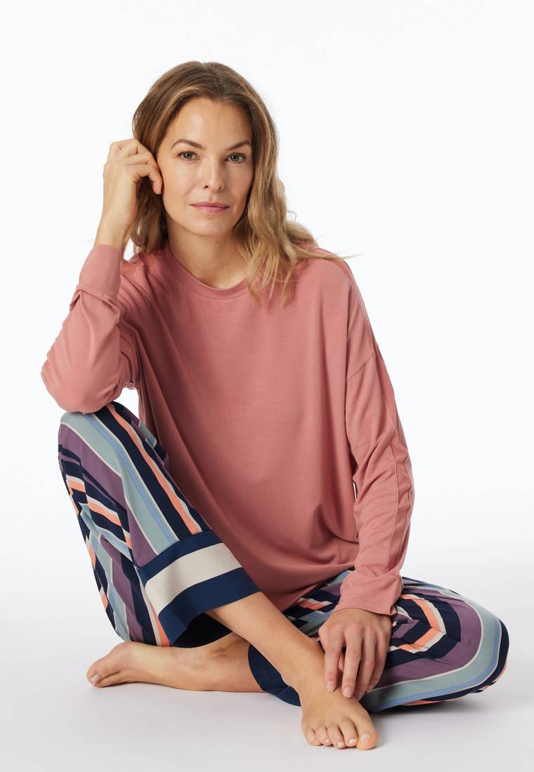 Schiesser Hose lang Webware Streifen multicolor - Mix+Relax