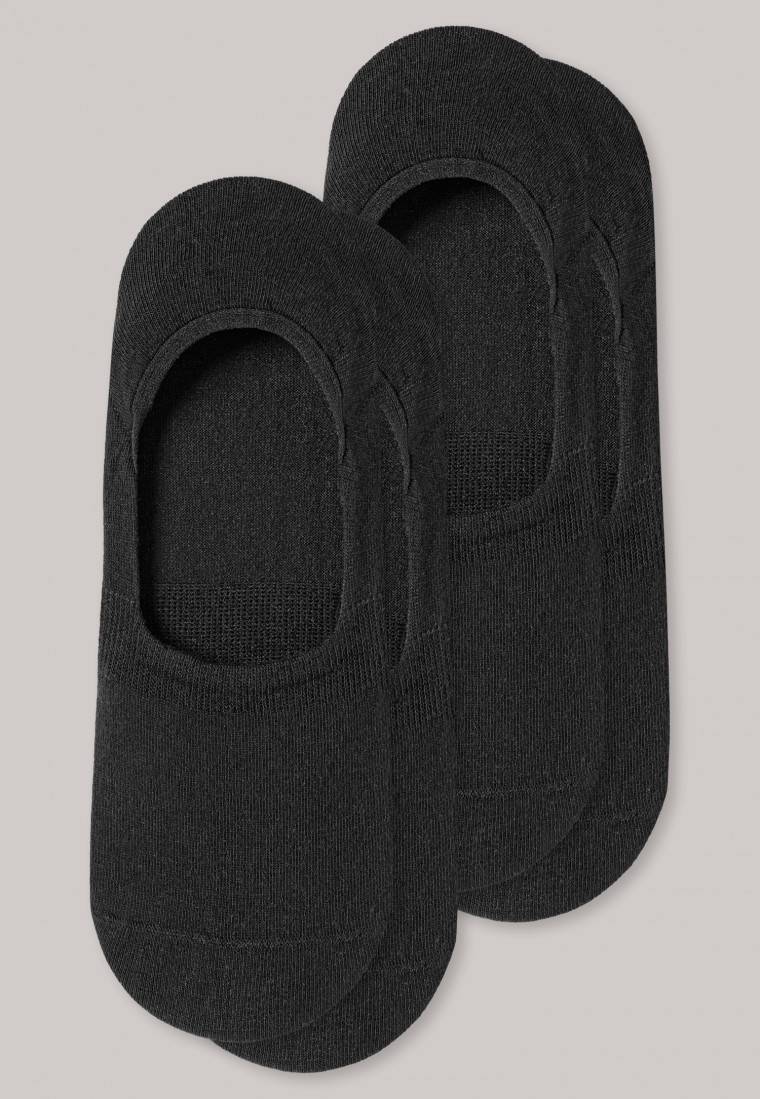 Schiesser Inshoe-Herrensocken 2er-Pack Schwarz - Long Life Cool