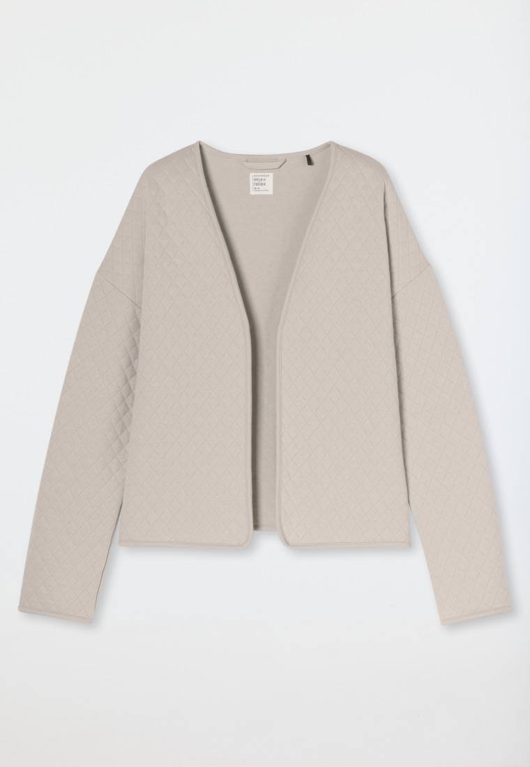 Schiesser Jacke Jersey-Quiltstoff Und Sweatware Beige - Mix+Relax