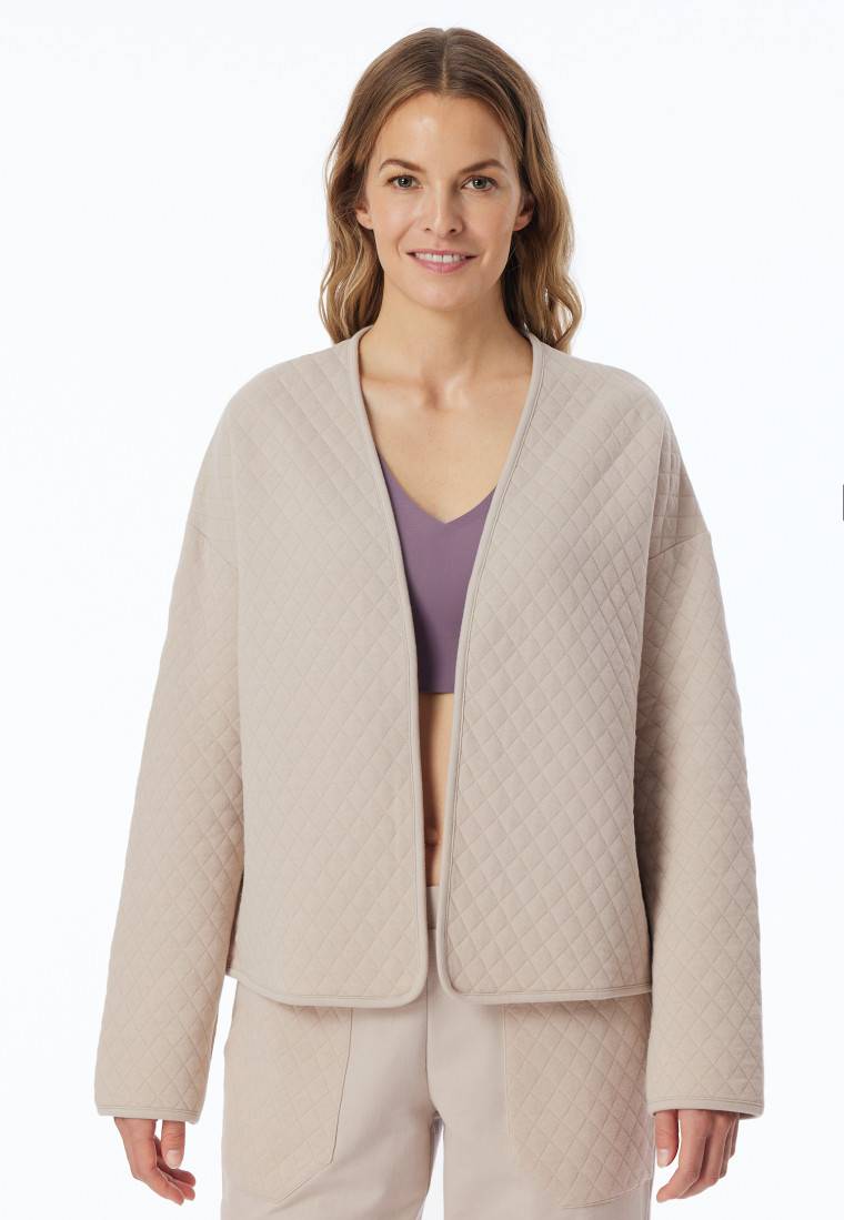 Schiesser Jacke Jersey-Quiltstoff Und Sweatware Beige - Mix+Relax