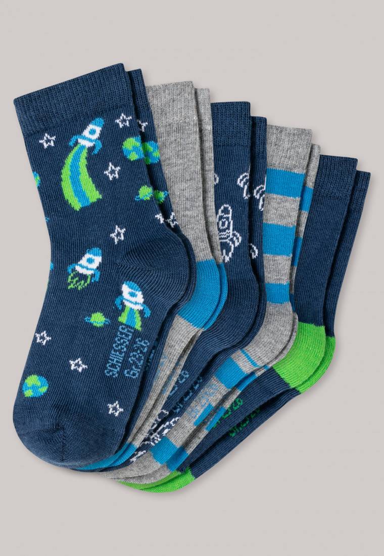 Schiesser Jungensocken 5er-Pack Mehrfarbig - Astronaut
