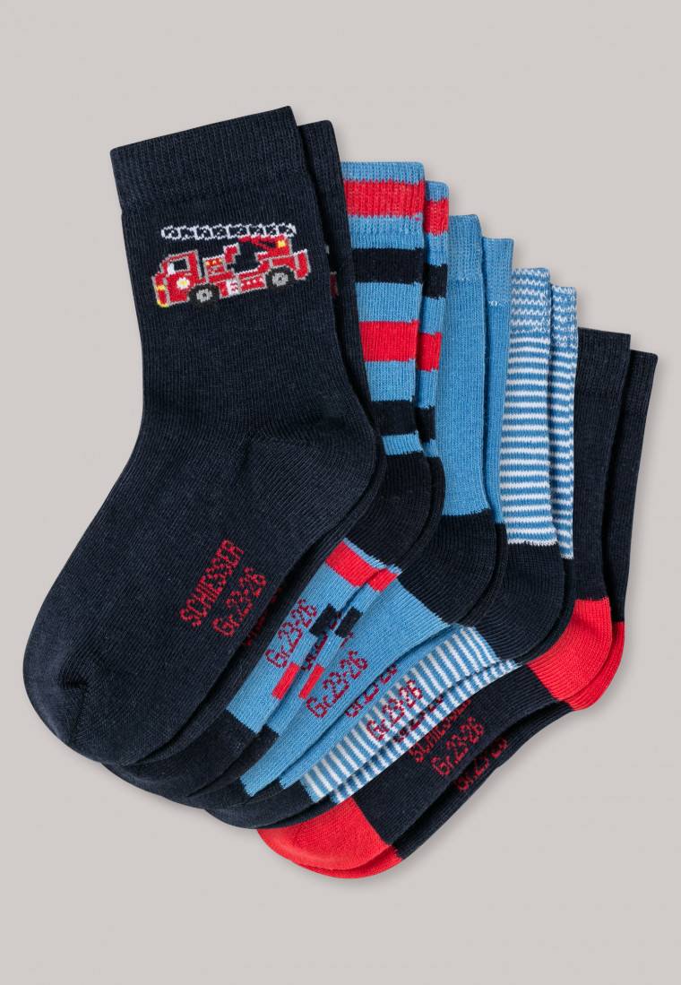 Schiesser Jungensocken 5er-Pack Mehrfarbig - Feuerwehr