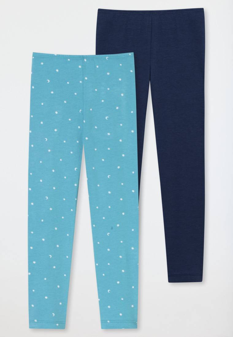 Schiesser Leggings 2er-Pack Sterne Monde Mehrfarbig - 95/5