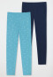 Schiesser Leggings 2er-Pack Sterne Monde mehrfarbig - 95/5