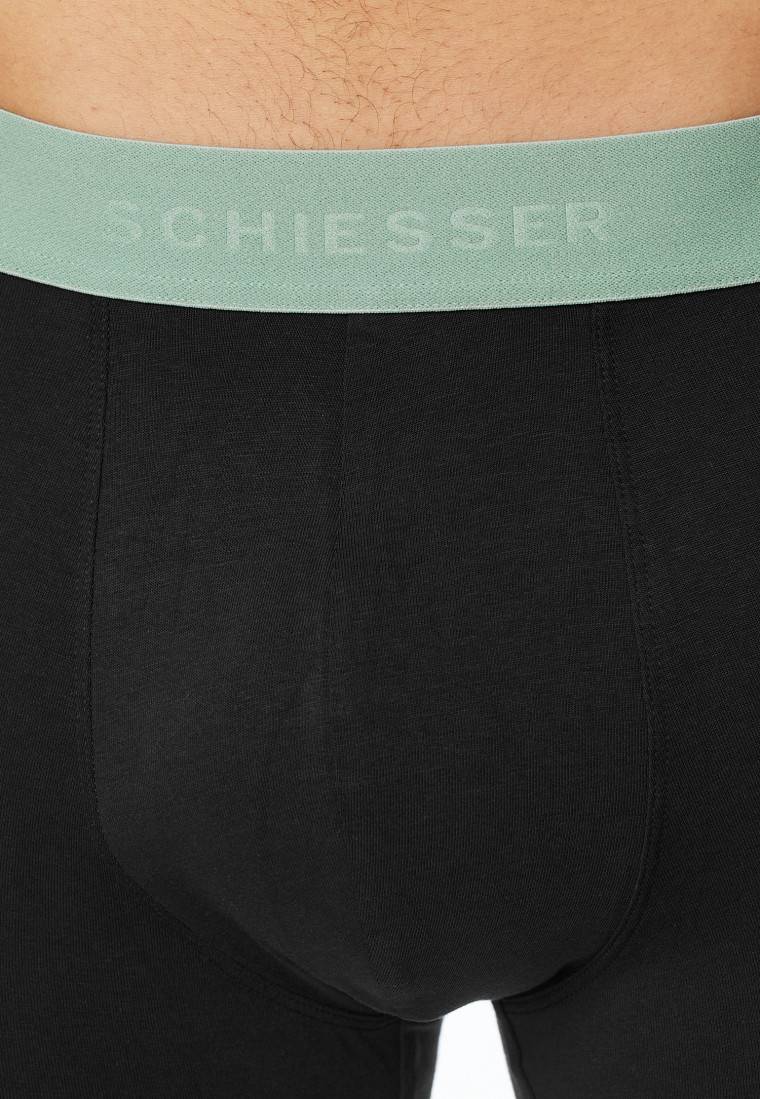 Schiesser Long-Shorts 2er-Pack Organic Cotton Webgummibund Mehrfarbig - 95/5