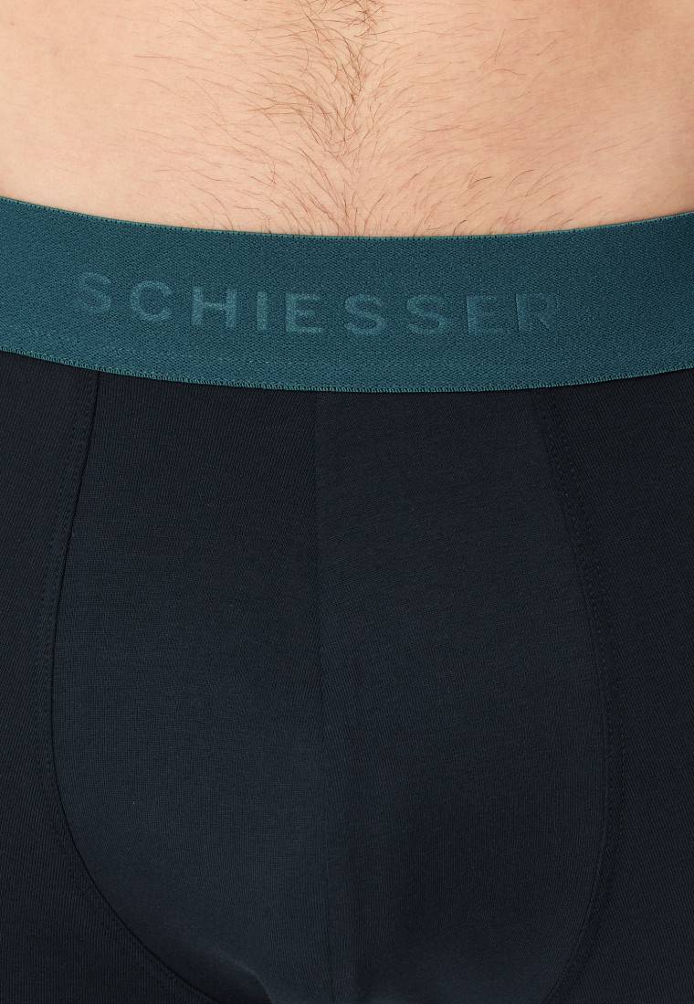 Schiesser Long-Shorts 2er-Pack Organic Cotton Webgummibund Mehrfarbig - 95/5