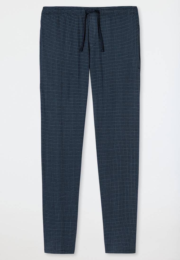 Schiesser Loungehose Lang Jersey Dunkelblau-gemustert - Mix+Relax