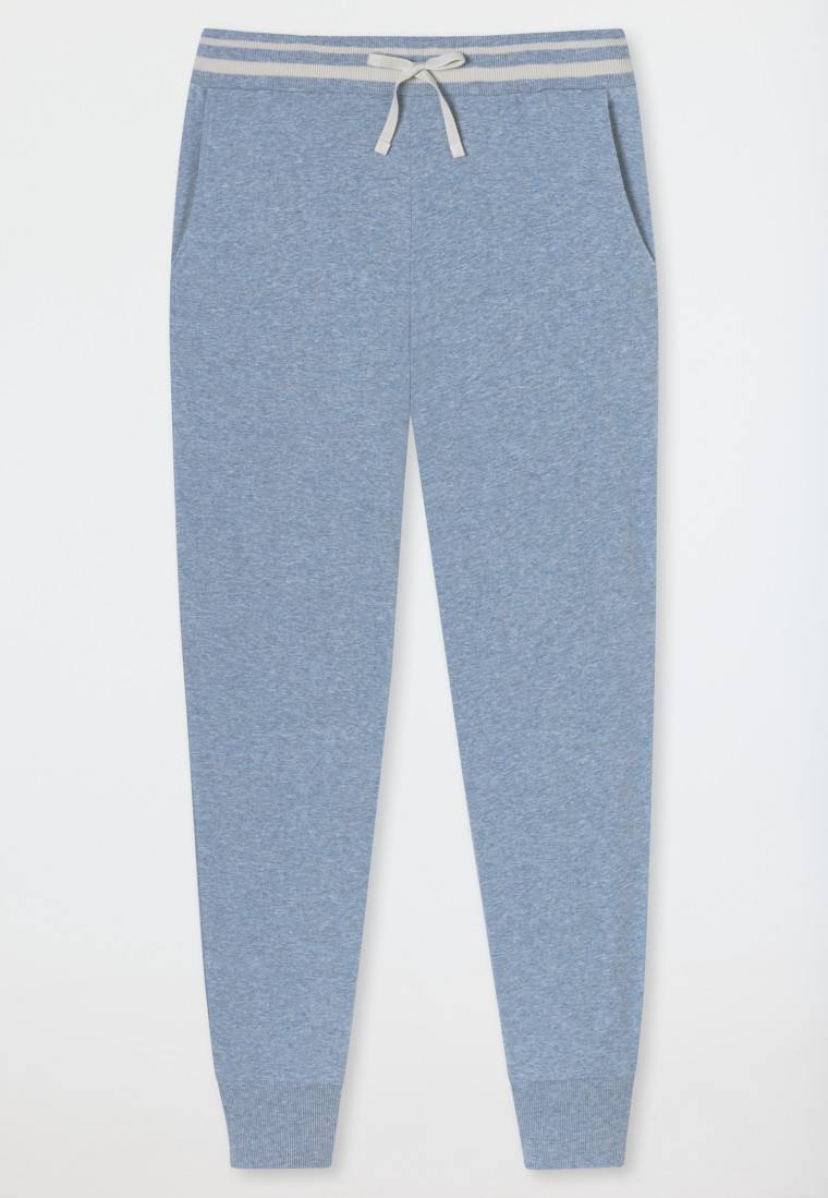 Schiesser Loungehose Lang Organic Cotton Bündchen Jeans-meliert - Mix+Relax