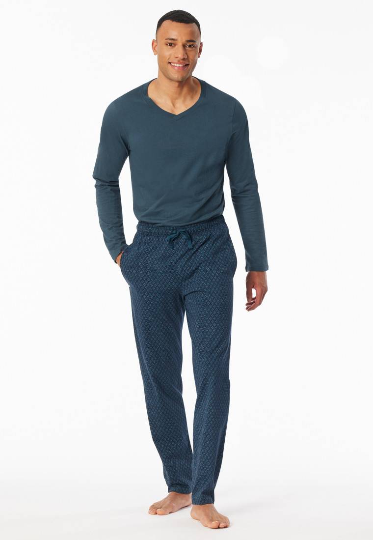 Schiesser Loungehose lang Organic Cotton dunkelblau - Mix+Relax