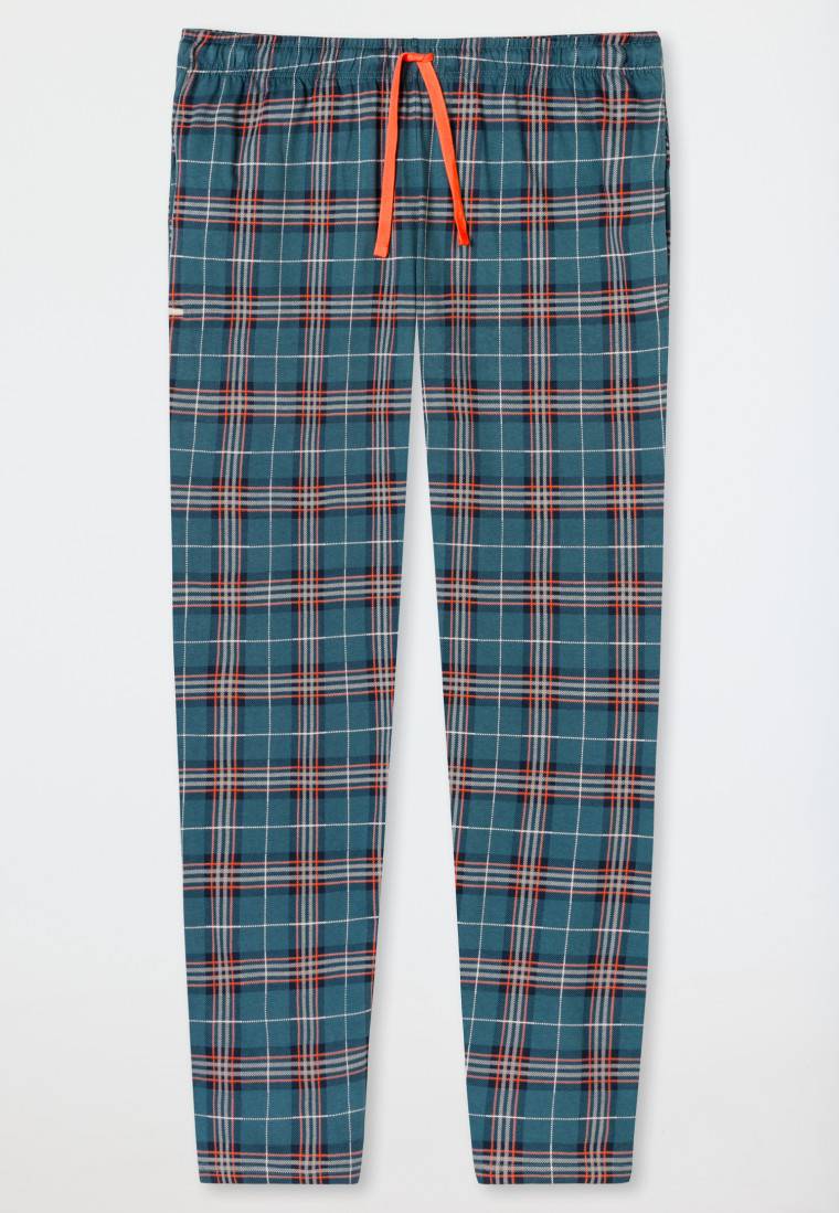 Schiesser Loungehose Lang Organic Cotton Kariert Mehrfarbig - Mix+Relax