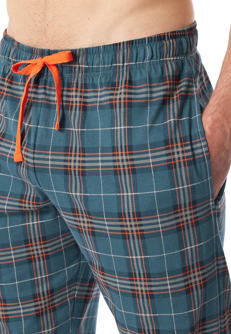 Schiesser Loungehose Lang Organic Cotton Kariert Mehrfarbig - Mix+Relax