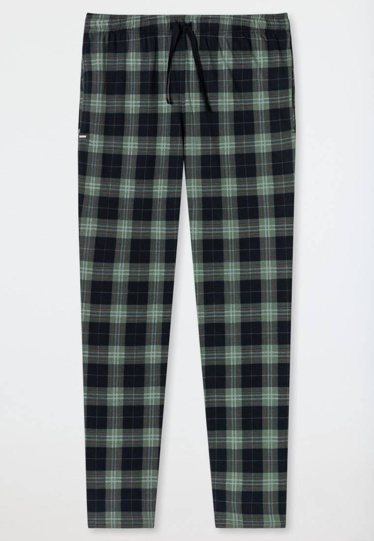 Schiesser Loungehose Lang Organic Cotton Kariert Mehrfarbig - Mix+Relax