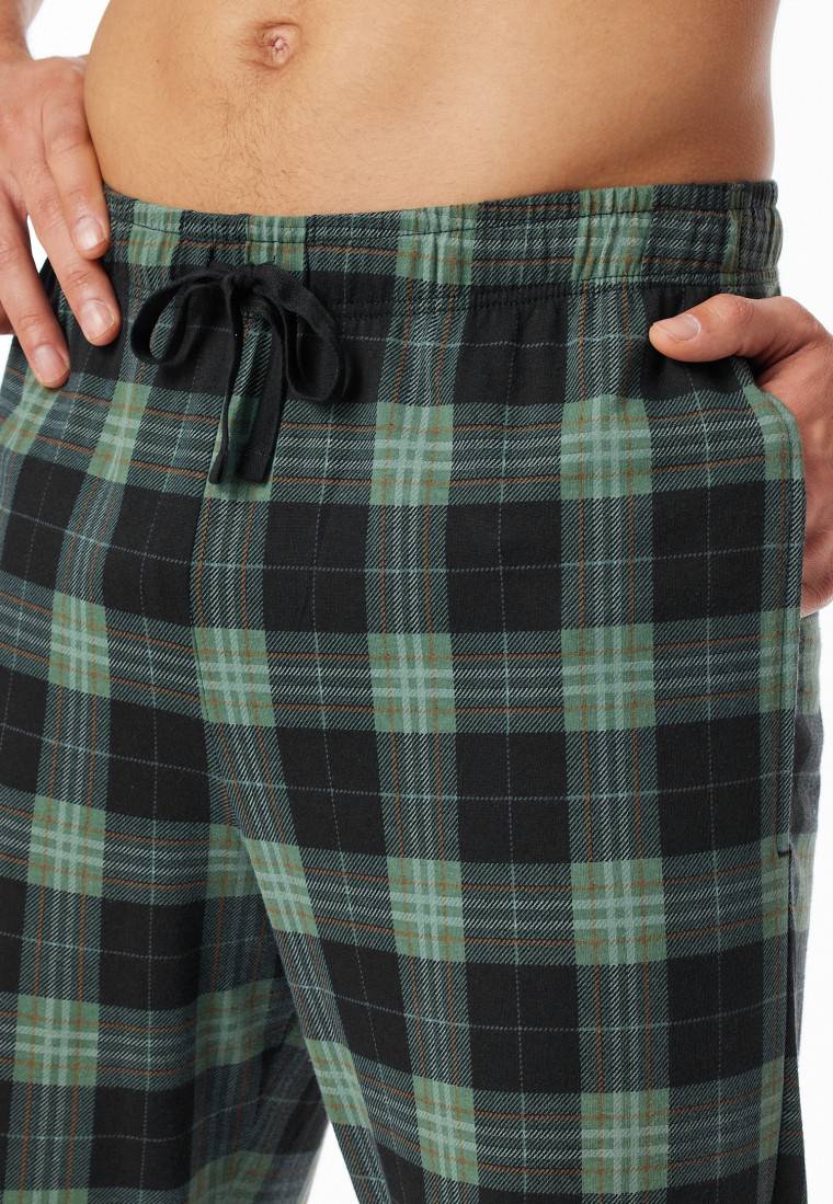 Schiesser Loungehose Lang Organic Cotton Kariert Mehrfarbig - Mix+Relax
