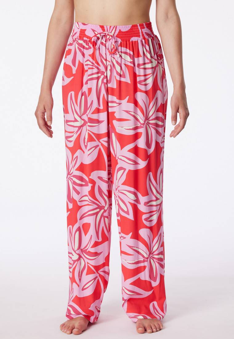 Schiesser Loungehose Lang Viskose Blumenprint Multicolor - Mix+Relax
