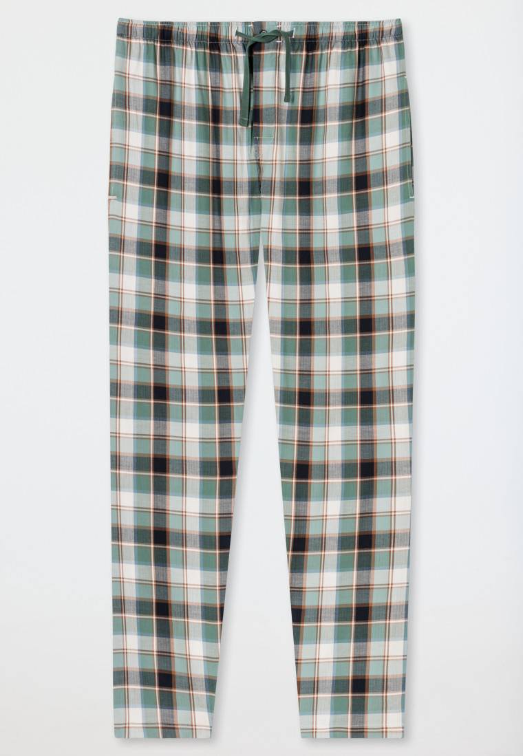 Schiesser Loungehose Lang Webware Organic Cotton Karos Mehfarbig - Mix+Relax