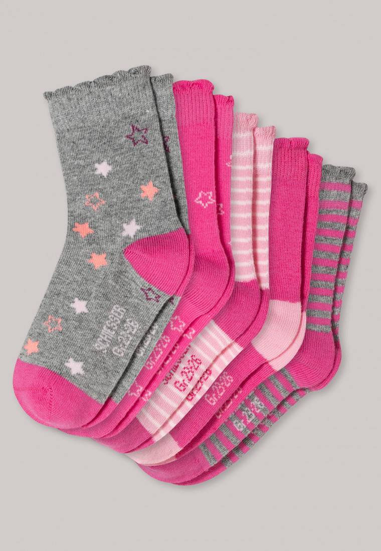Schiesser Mädchensocken 5er-Pack Herzen Mehrfarbig - Stern
