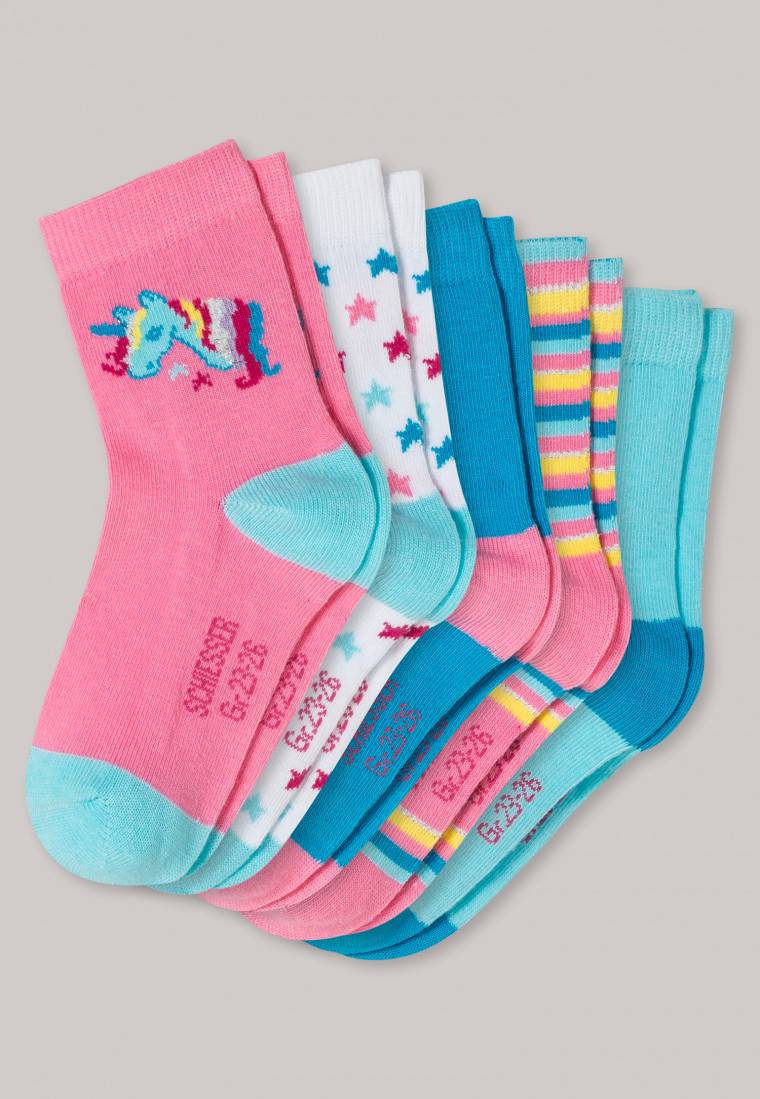 Schiesser Mädchensocken 5er-Pack Mehrfarbig - Einhorn