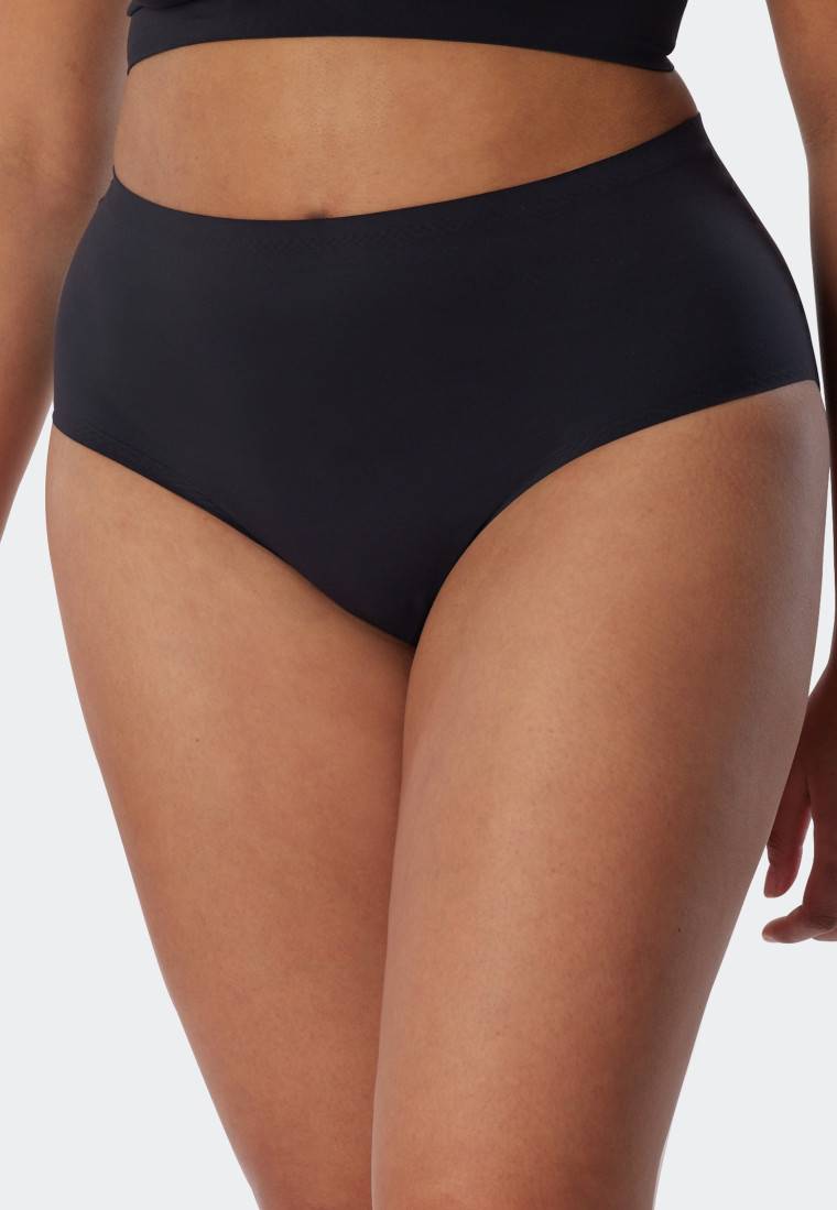 Schiesser Maxi-Slip Microfaser Schwarz - Invisible Soft