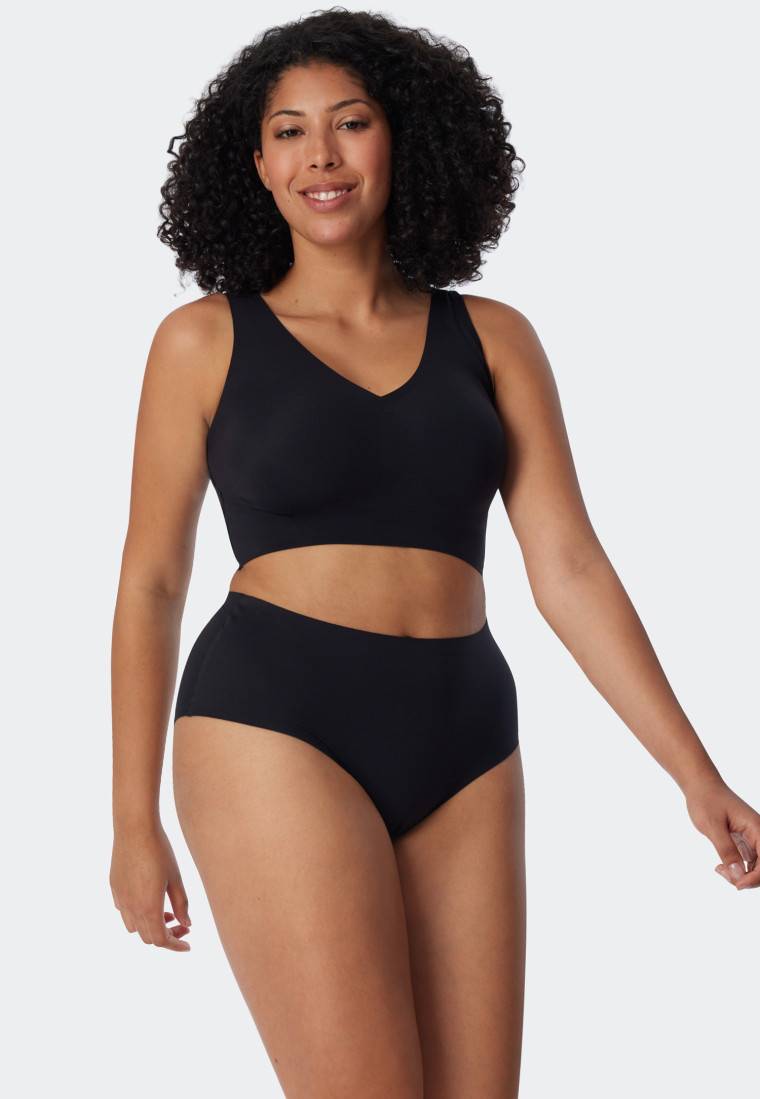 Schiesser Maxi-Slip Microfaser schwarz - Invisible Soft