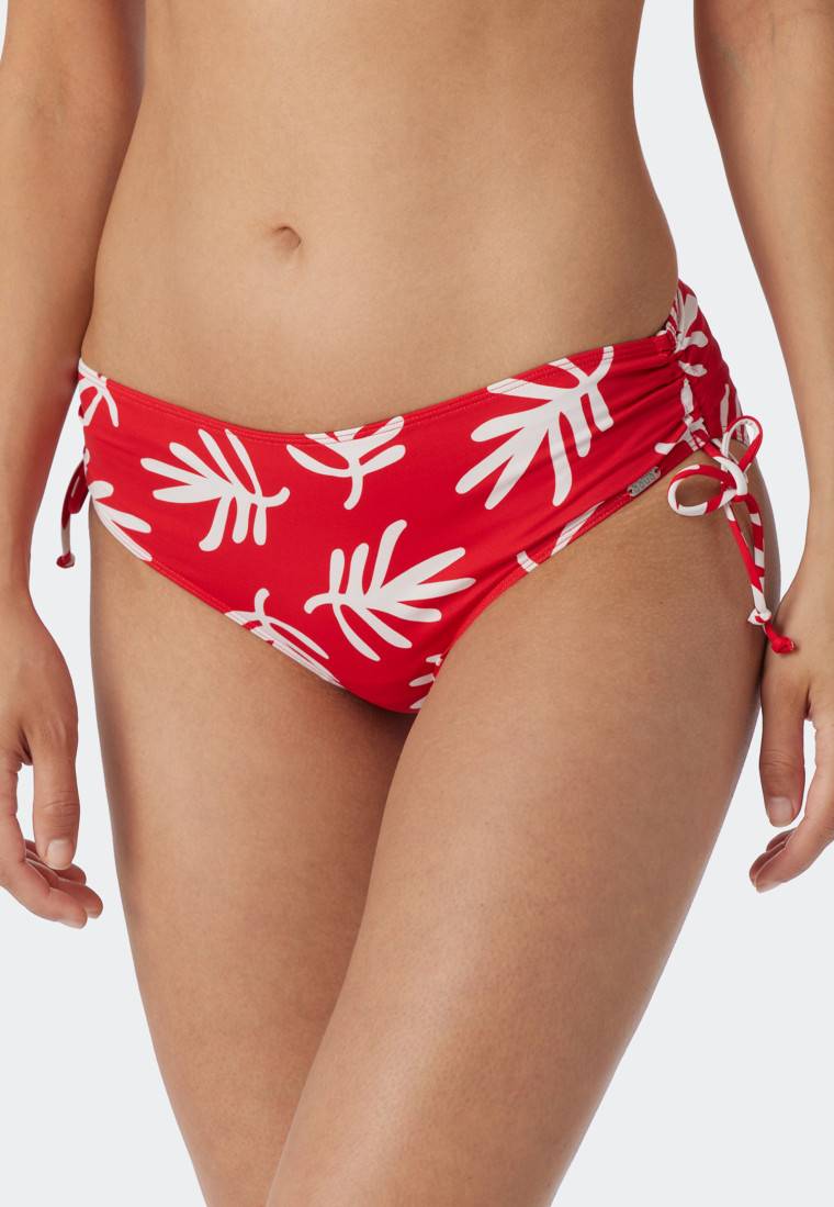 Schiesser Midi-Bikinislip Verstellbare Seitenhöhen Korallen Rot - Mix & Match Coral Life