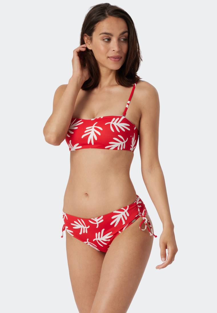 Schiesser Midi-Bikinislip verstellbare Seitenhöhen Korallen rot - Mix & Match Coral Life