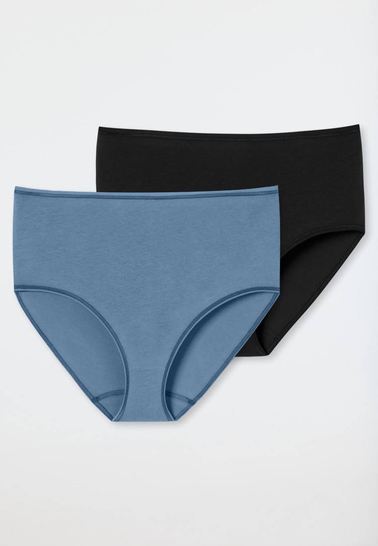 Schiesser Midislip 2er-Pack Organic Cotton Schwarz/graublau - 95/5