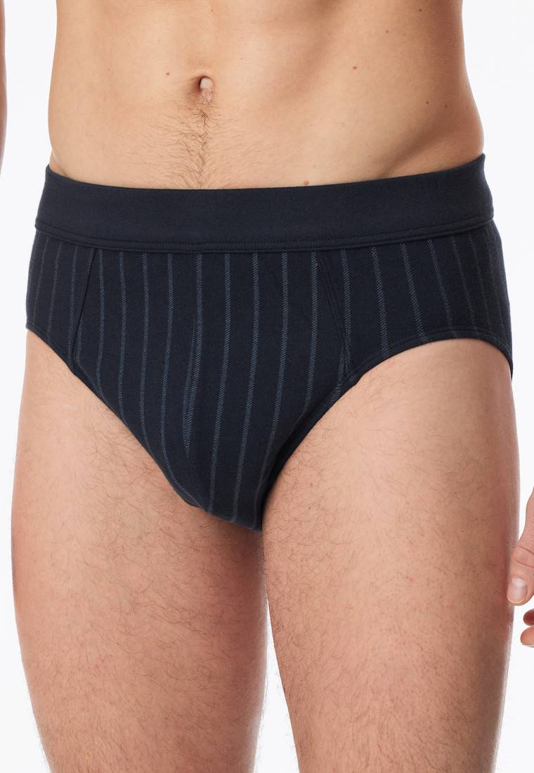 Schiesser Minislip Feininterlock Streifen Nachtblau - Fine Interlock