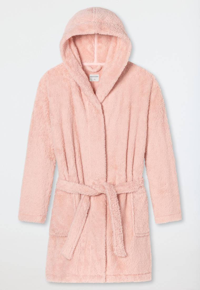 Schiesser Morgenmantel Teddy-Fleece Comfort-Fit Rosé - Essentials