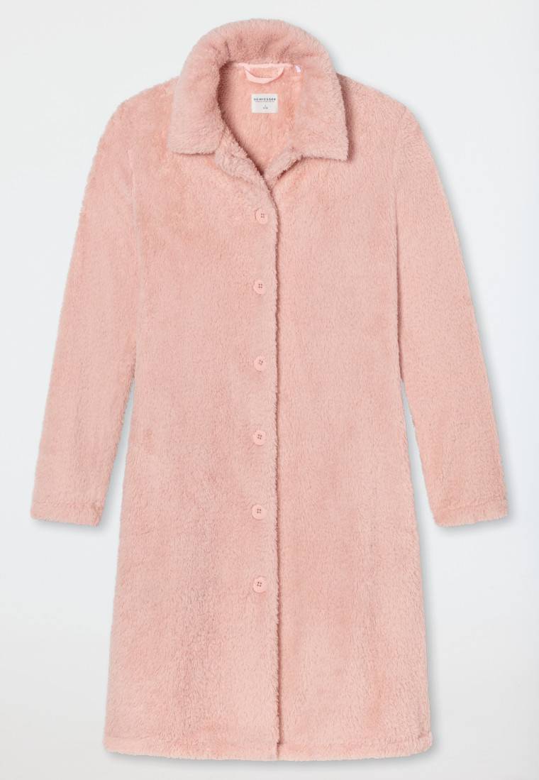 Schiesser Morgenmantel Teddy Fleece Rosé - Essentials