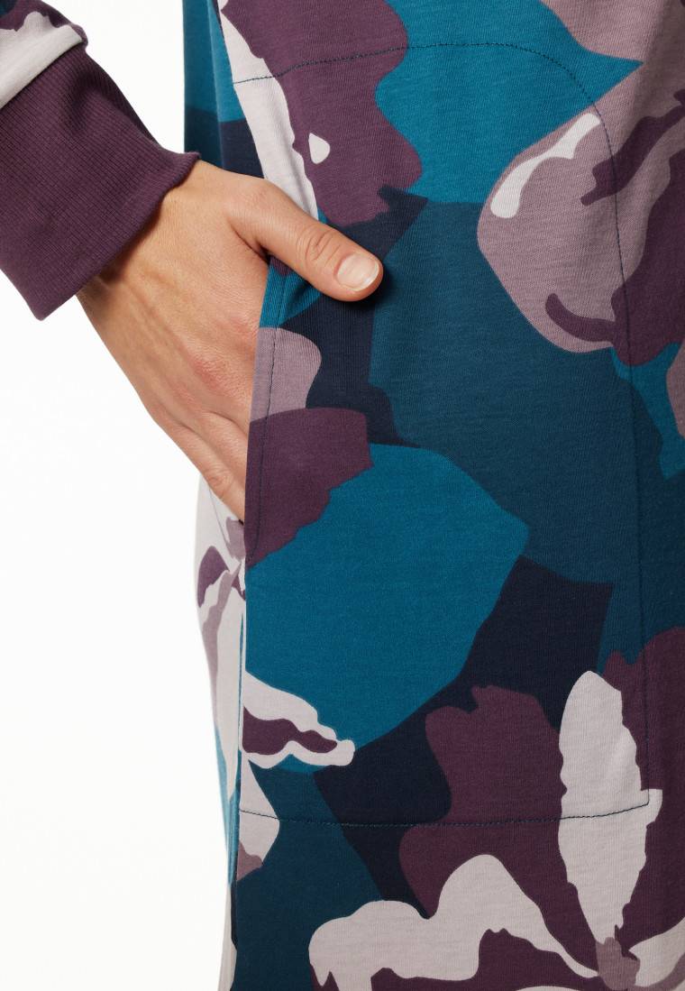 Schiesser Nachthemd Langarm Interlock Multicolor Bedruckt - Modern Nightwear