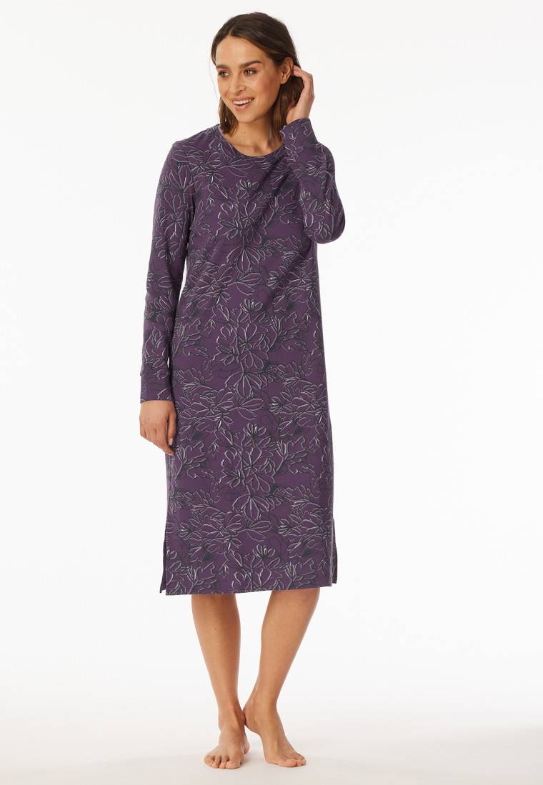 Schiesser Nachthemd langarm multicolor bedruckt - Comfort Interlock Schiesser Nachthemd langarm multicolor bedruckt - Comfort Interlock