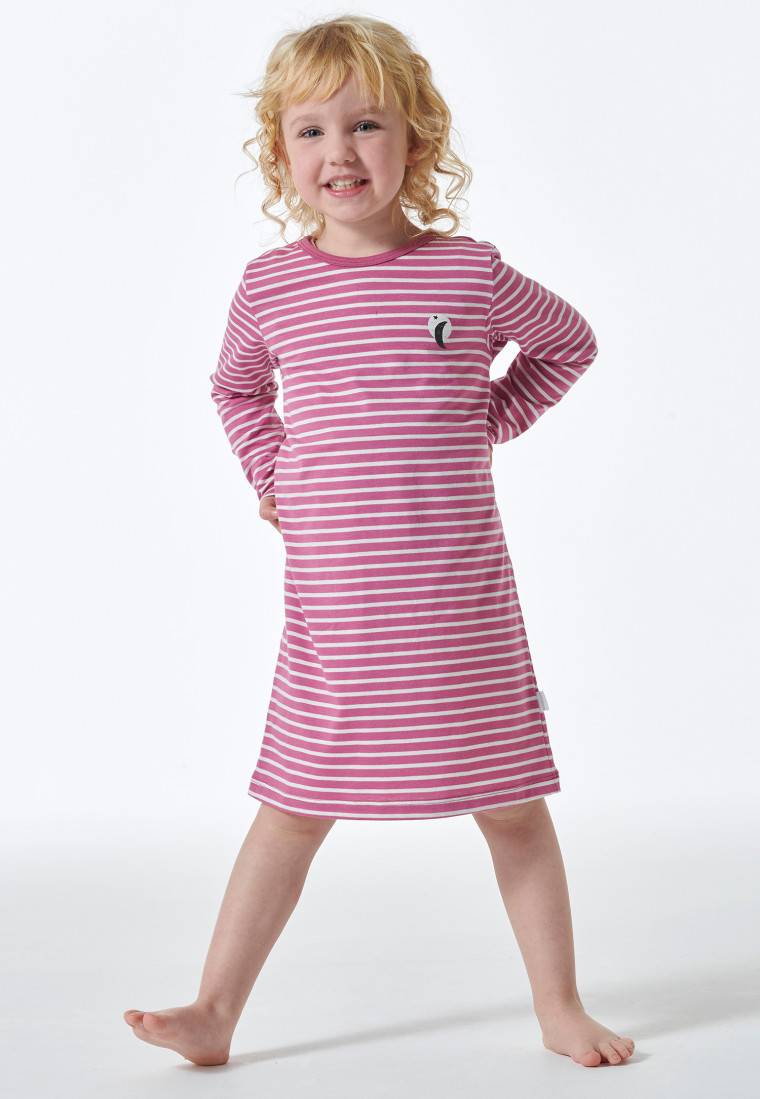 Schiesser Nachthemd langarm Ringel Mond malve - Natural Love