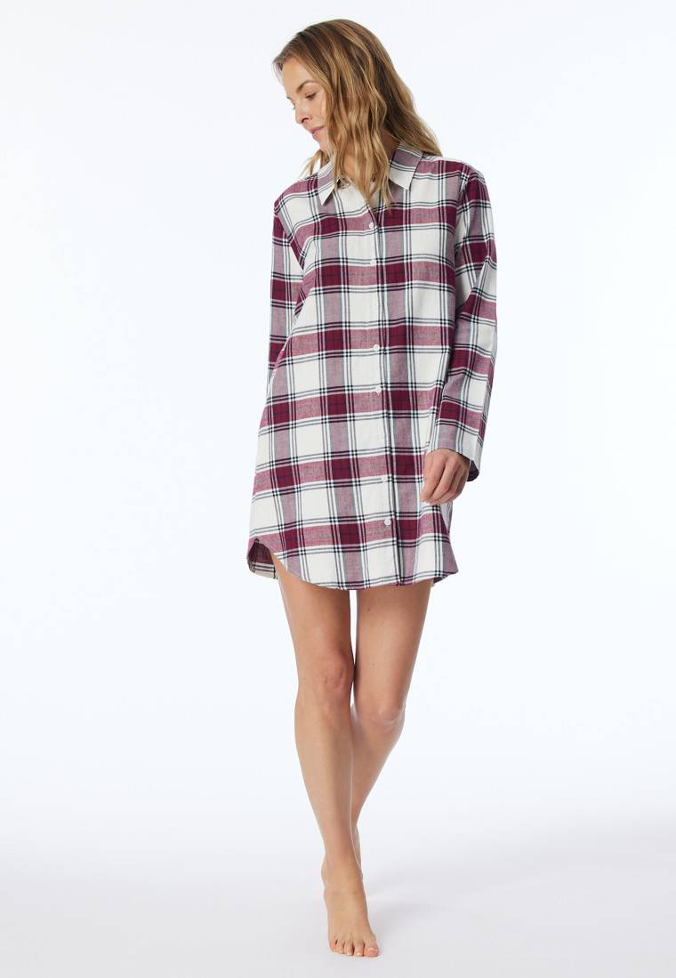 Schiesser Nachthemd langarm Webware multicolor kariert - X-Mas Family Schiesser Nachthemd langarm Webware multicolor kariert - X-Mas Family