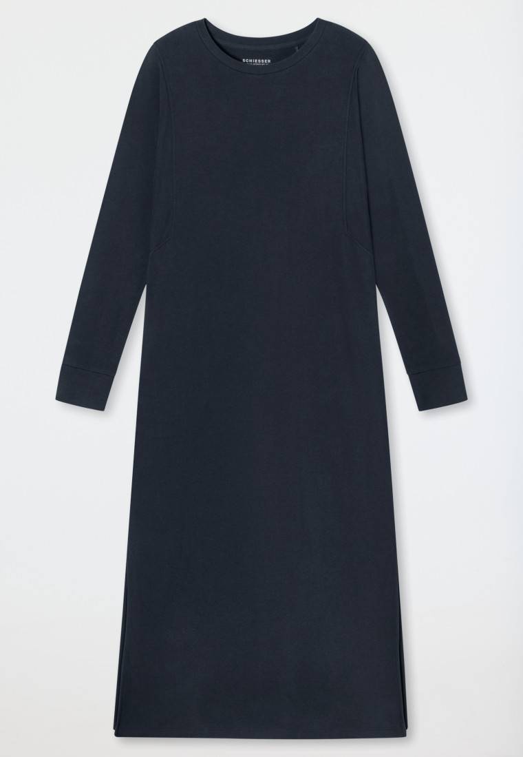 Schiesser Nachthemd Langwarm Wärmend Nachtblau - Selected Premium Warming