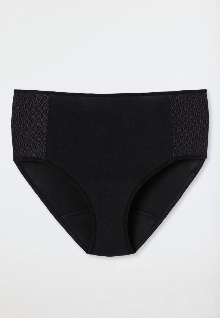 Schiesser Perioden-Panty Spitze Schwarz - Secret Care