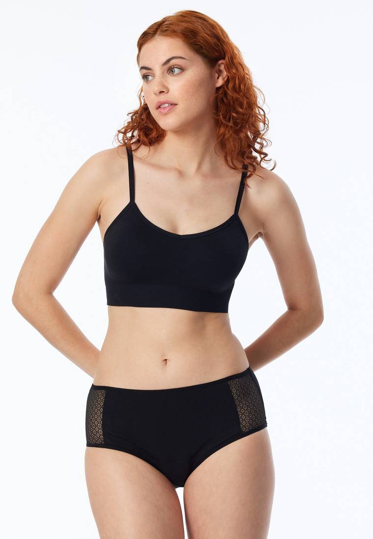 Schiesser Perioden-Panty Spitze schwarz - Secret Care