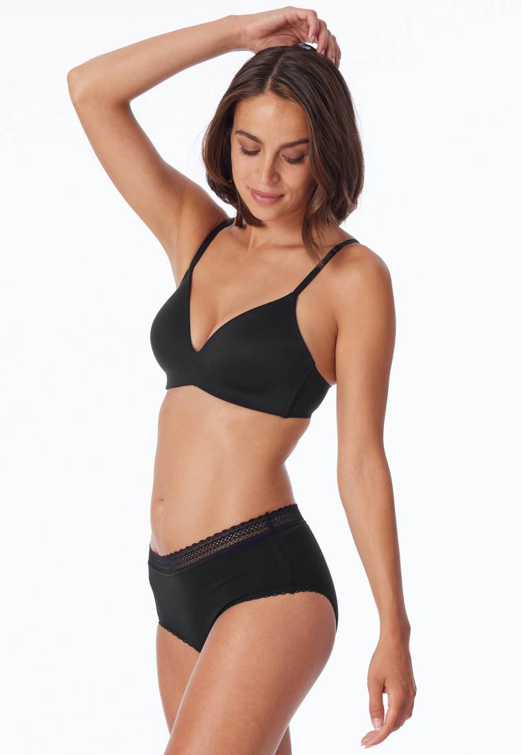 Schiesser Periodenpantys 2er-Pack Spitze schwarz - Secret Care