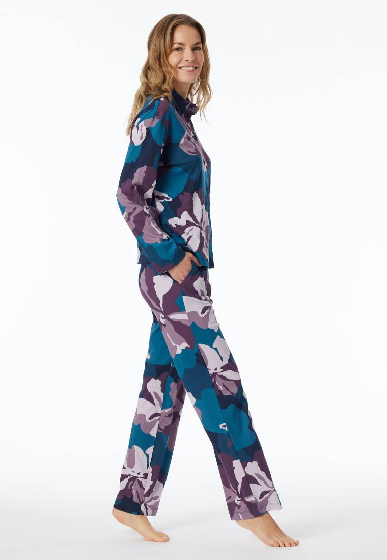 Schiesser Pyjama Interlock multicolor bedruckt - Modern Nightwear