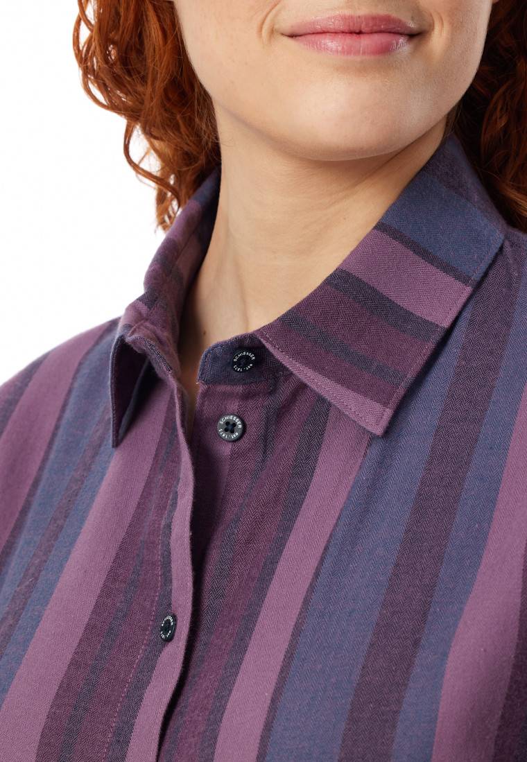 Schiesser Pyjama Lang Webware Streifen Multicolor - Modern Nightwear