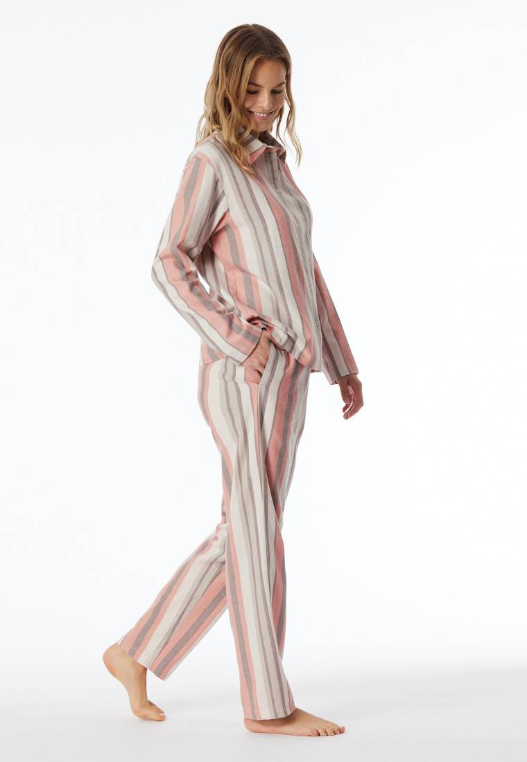 Schiesser Pyjama lang Webware Streifen multicolor - Modern Nightwear Schiesser Pyjama lang Webware Streifen multicolor - Modern Nightwear