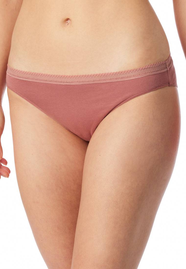 Schiesser Rio-Slips 2er-Pack Spitze Terracotta/sand - Cotton Lace