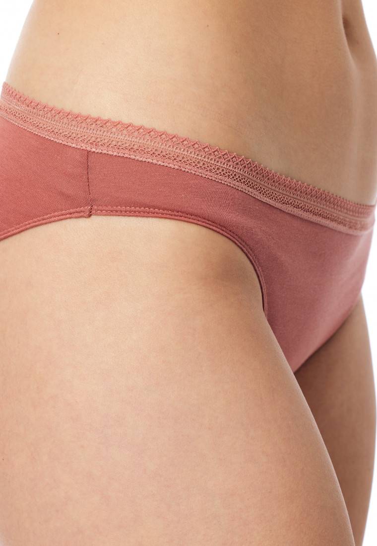 Schiesser Rio-Slips 2er-Pack Spitze Terracotta/sand - Cotton Lace