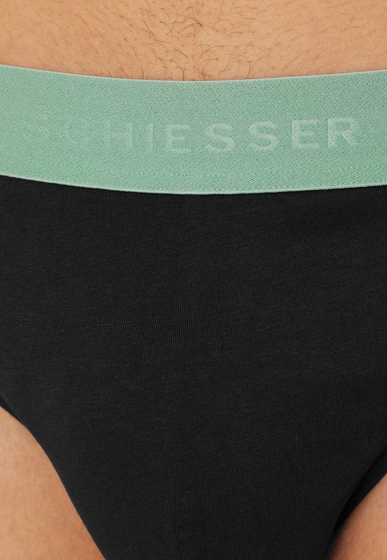 Schiesser Rio-Slips 3er-Pack Organic Cotton Webgummibund Mehrfarbig - 95/5