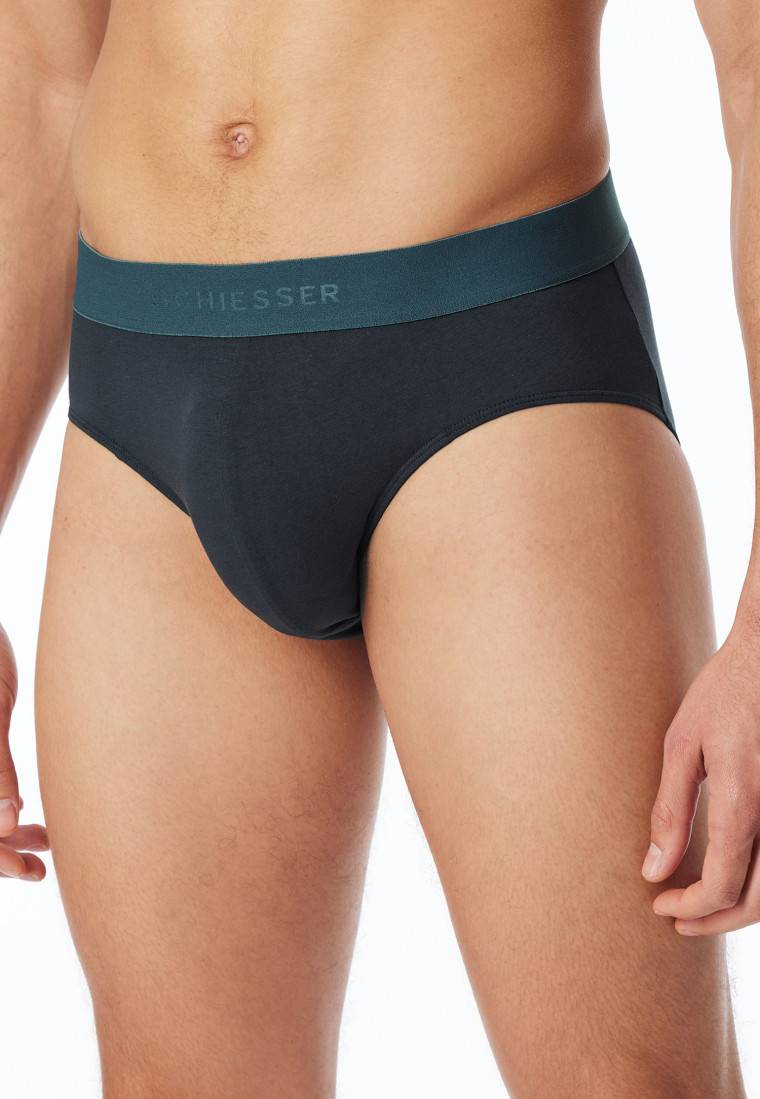 Schiesser Rio-Slips 3er-Pack Organic Cotton Webgummibund Mehrfarbig - 95/5